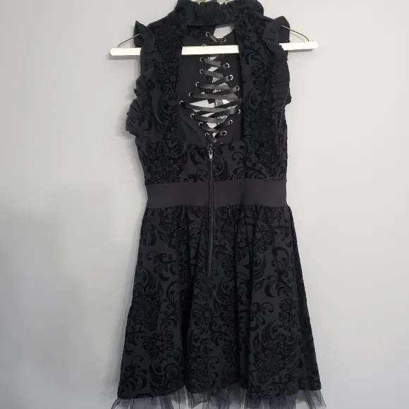 Killstar Bloodlust Party Dress Black Punk Whimsygoth Luxury Coquette Girl Sz S