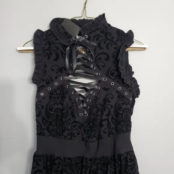 Killstar Bloodlust Party Dress Black Punk Whimsygoth Luxury Coquette Girl Sz S
