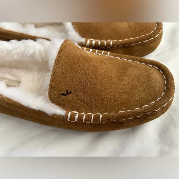 Koolabura Lezly brown suede faux fur lined slippers ladies‎  10 NEW