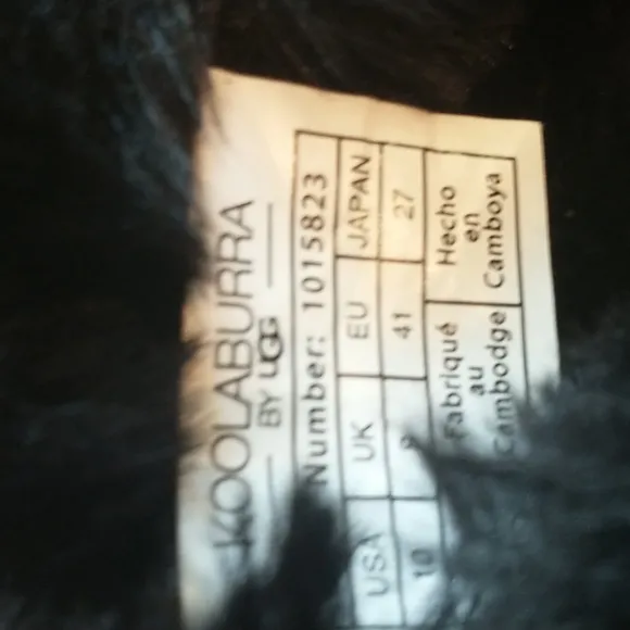 Koolaburra By Ugg Black Suede And Faux Fur Slippers Size 10 NWOT