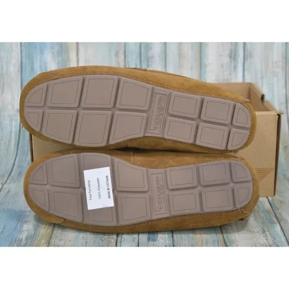 Koolaburra by UGG Tipton Men's 8 / 10 / 12 Faux Fur Slippers Brown Suede Loafers