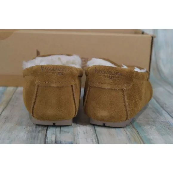 Koolaburra by UGG Tipton Men's 8 / 10 / 12 Faux Fur Slippers Brown Suede Loafers