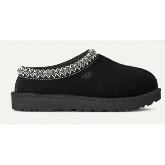 Koolaburra By UGG Women's Burree Platform Black Suede Slip-On Slippers With Chec
