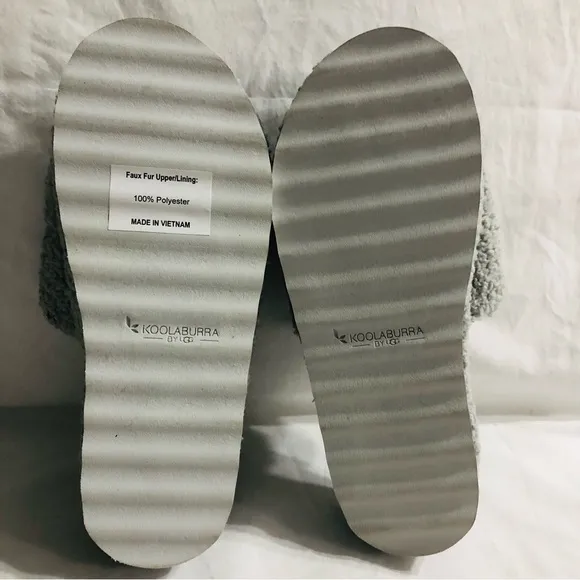 koolaburra by Ugg women’s Slides Fussy Slippers high cushion platform gray. 7