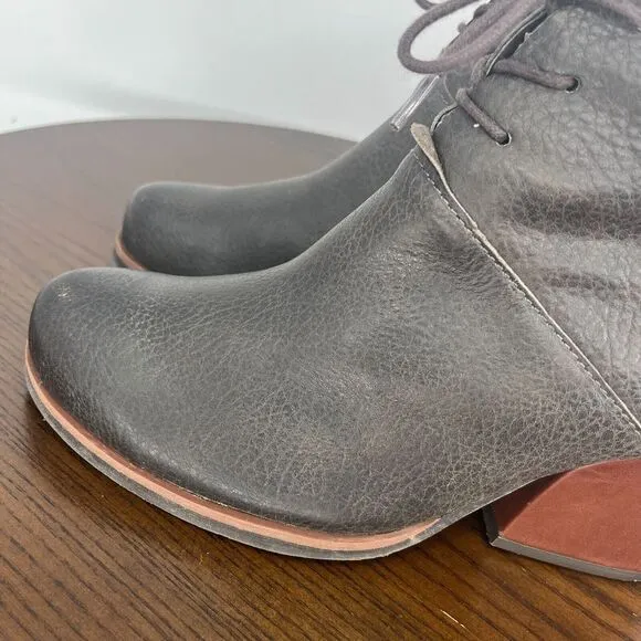 Korks by Kork-Ease Roana Bootie Women's  US 9M Charcoal Gray Leather Ankle Boots