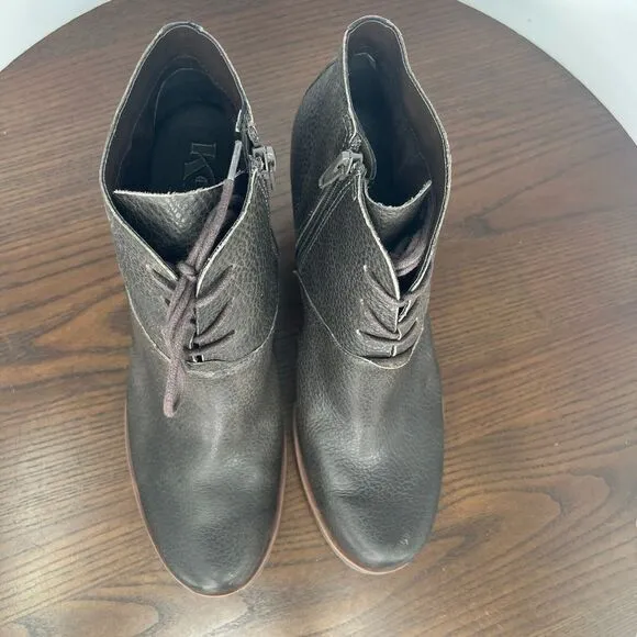 Korks by Kork-Ease Roana Bootie Women's  US 9M Charcoal Gray Leather Ankle Boots