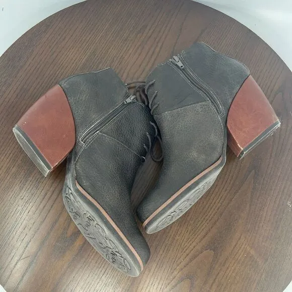Korks by Kork-Ease Roana Bootie Women's  US 9M Charcoal Gray Leather Ankle Boots