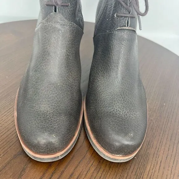Korks by Kork-Ease Roana Bootie Women's  US 9M Charcoal Gray Leather Ankle Boots