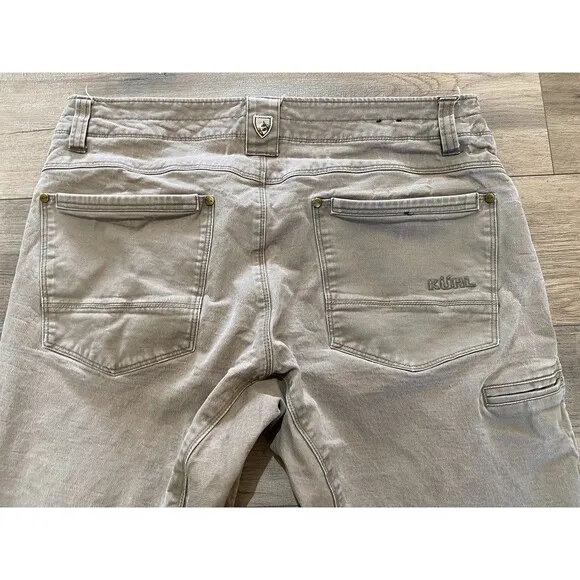 Kuhl Rydr Mens 36x32 Khaki Vintage Patina Dye Hiking Casual Beige Pants