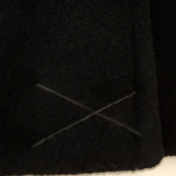 L. L. Bean Classic Lambswool Polo Coat 3/4 Length Black Size 12 LIKE NEW!