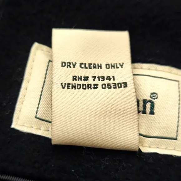 L. L. Bean Classic Lambswool Polo Coat 3/4 Length Black Size 12 LIKE NEW!