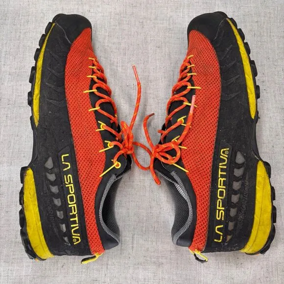 La Sportiva TX3 Approach Shoes Orange Black Yellow Mesh Lace Up Men's 13