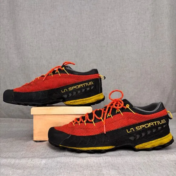 La Sportiva TX3 Approach Shoes Orange Black Yellow Mesh Lace Up Men's 13