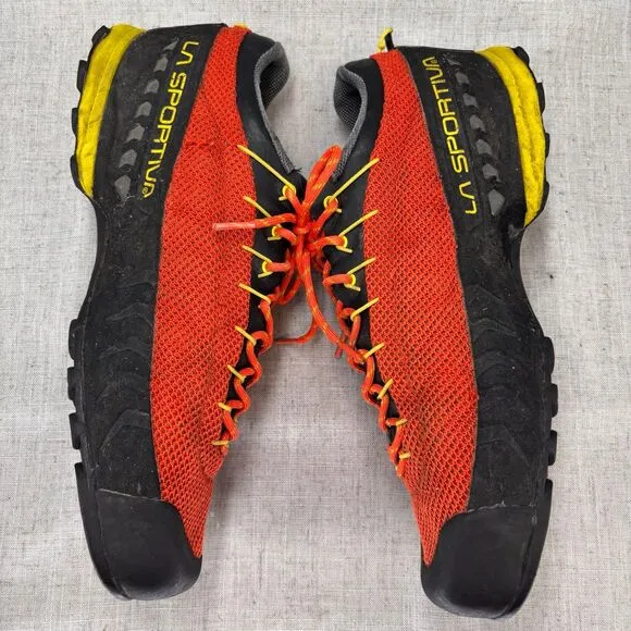 La Sportiva TX3 Approach Shoes Orange Black Yellow Mesh Lace Up Men's 13
