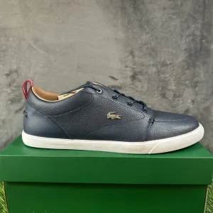 Lacoste Bayliss 119 Leather Sneakers Casual Low Top Navy Blue Shoes Mens 13 D