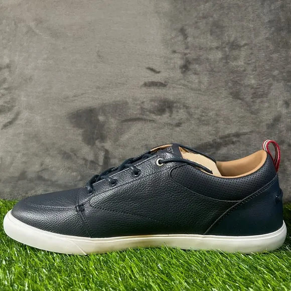 Lacoste Bayliss 119 Leather Sneakers Casual Low Top Navy Blue Shoes Mens 13 D