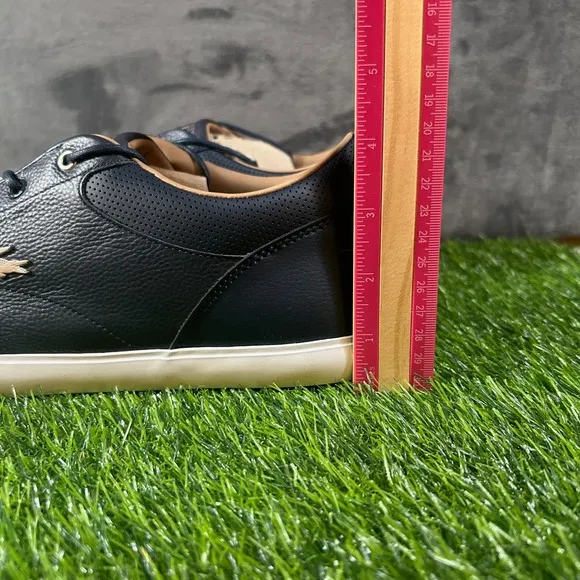 Lacoste Bayliss 119 Leather Sneakers Casual Low Top Navy Blue Shoes Mens 13 D