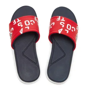 lacoste l30 slide flip flops red