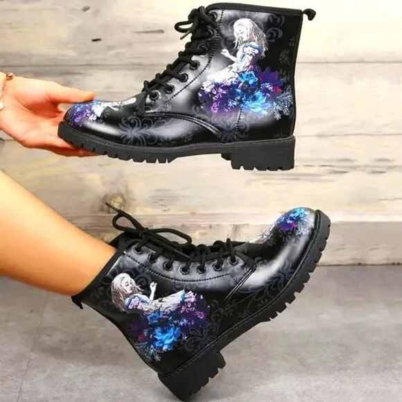 Ladie's retro combat boots 7.5