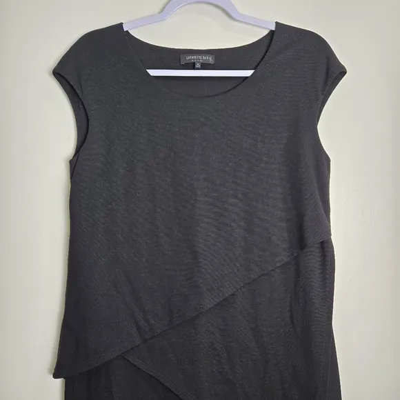 LAFAYETTE‎ 148 Minimalist Basic Classic Chic Tired Sleeveless Midi Dress S