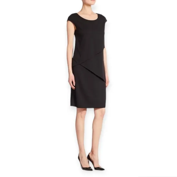 LAFAYETTE‎ 148 Minimalist Basic Classic Chic Tired Sleeveless Midi Dress S