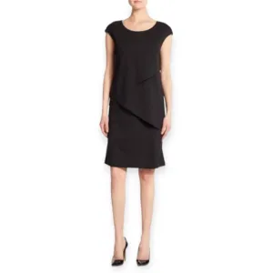 LAFAYETTE‎ 148 Minimalist Basic Classic Chic Tired Sleeveless Midi Dress S