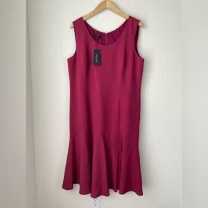 Lafayette 148 New York 16 trumpet dress amaryllis pink sheath career cocktail