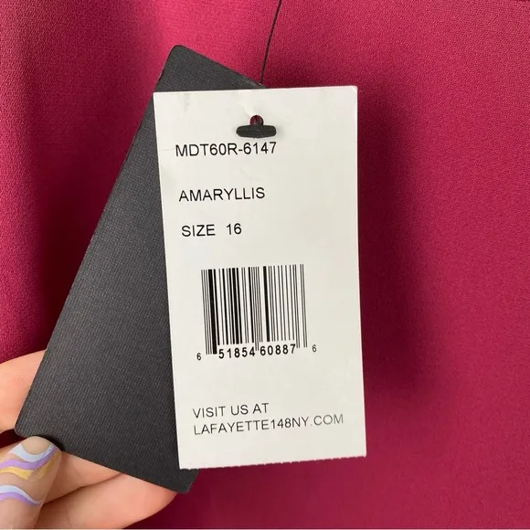 Lafayette 148 New York 16 trumpet dress amaryllis pink sheath career cocktail