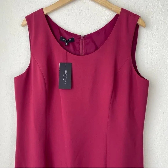 Lafayette 148 New York 16 trumpet dress amaryllis pink sheath career cocktail