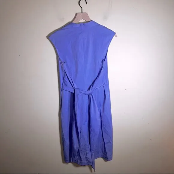 LAFAYETTE 148 New York Sleeveless Belted quiet luxury Linen Midi Dress 10