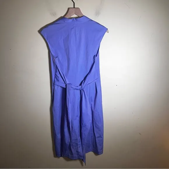 LAFAYETTE 148 New York Sleeveless Belted quiet luxury Linen Midi Dress 10