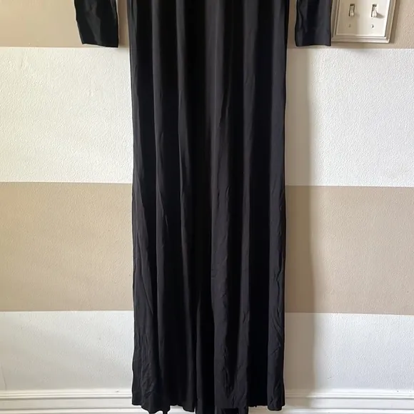 L’AGENCE Black Long Sleeve Maxi Dress Cowl Neck Size 4