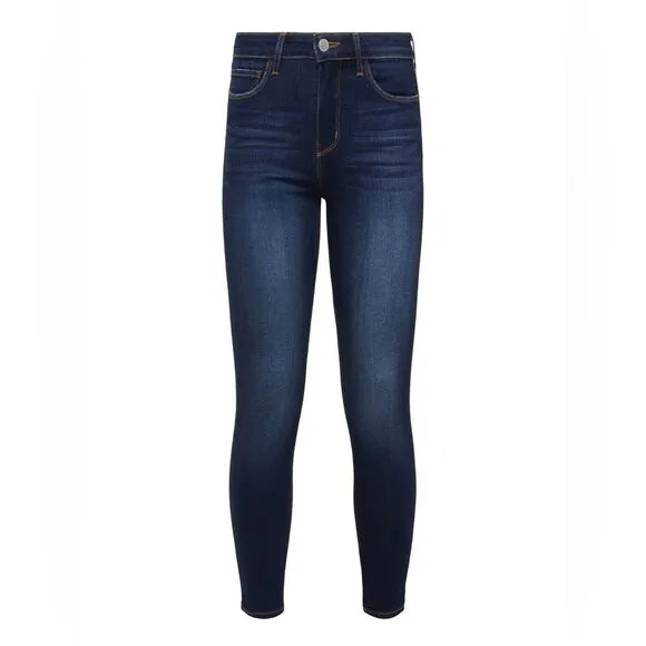 L’AGENCE Margot High Rise Skinny Baltic Dark Wash Denim Luxury Designer 25
