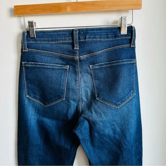 L’AGENCE Margot High Rise Skinny Baltic Dark Wash Denim Luxury Designer 25