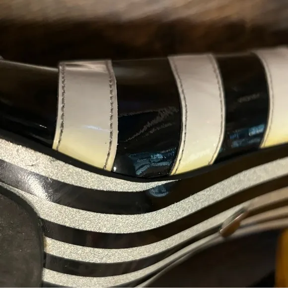 Lala love Peruvian Stylish Black and Yellow Leather Women's Heels Gorgeous