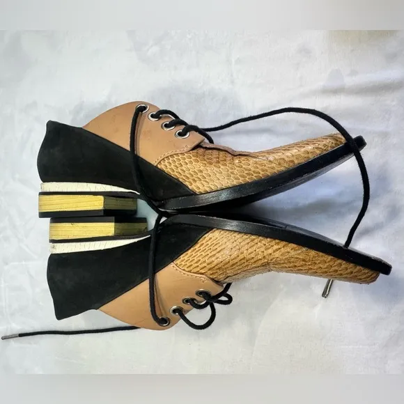 L.A.M.B Gwen Stefani Oxford Shoe Color Block Flats Unique HTF Size 6?