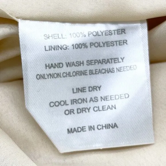 Lan Ting Bride Dress Womens 10 Cream Bridesmaid Wedding Party Minimalist Elegant