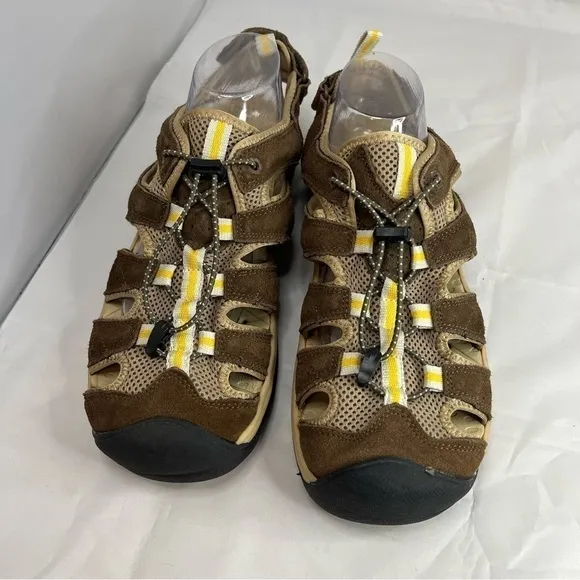 Lands End Brown Outdoor Mens Hiking Shoes Size 10.5 Wide