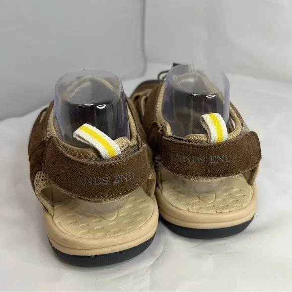 Lands End Brown Outdoor Mens Hiking Shoes Size 10.5 Wide
