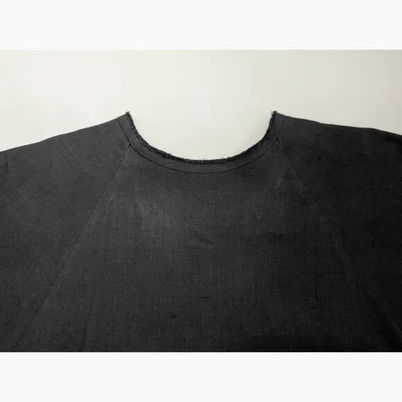 Lanhtropy Linen Dress One Size Black Babydoll Oversized Langenlook Minimalist