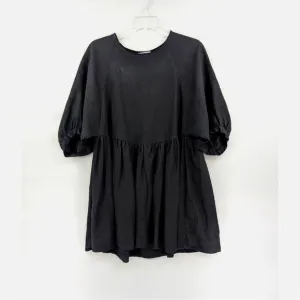 Lanhtropy Linen Dress One Size Black Babydoll Oversized Langenlook Minimalist