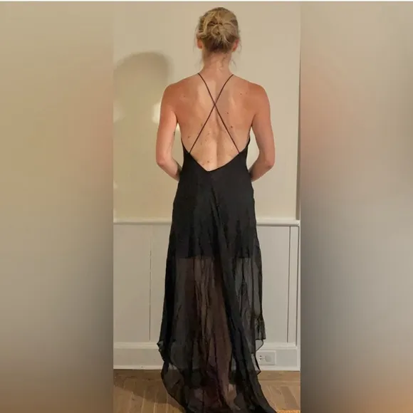 LaPerla silk &amp; sequin gown