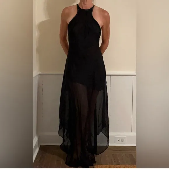LaPerla silk &amp; sequin gown