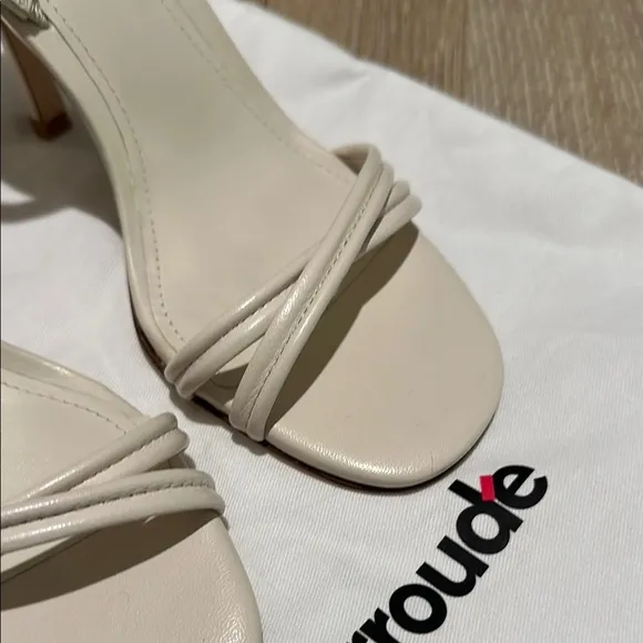 Larroude Cream Heels Elegant Minimalist Design