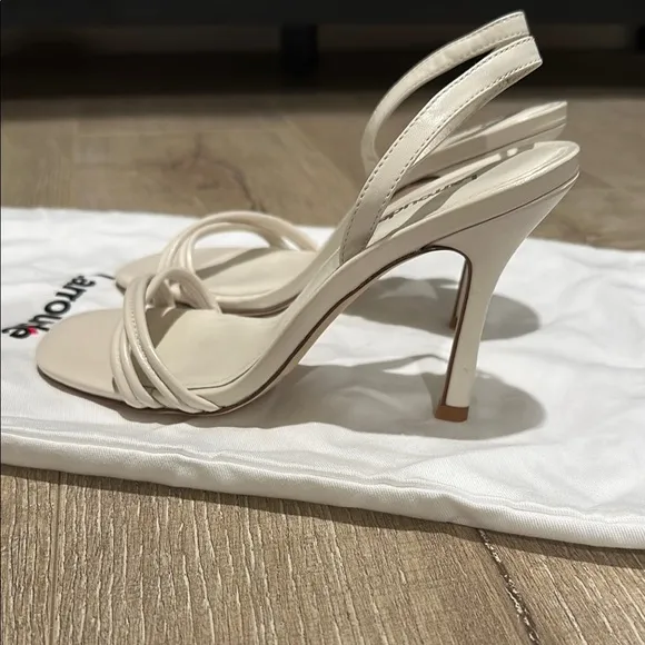 Larroude Cream Heels Elegant Minimalist Design