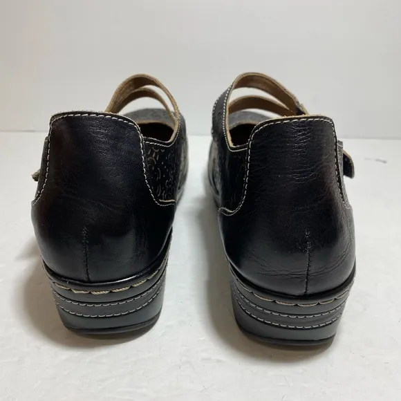 L'Artiste by Spring Step Mamata Black and Tan Mary Jane Shoes Size EU 40 US 9