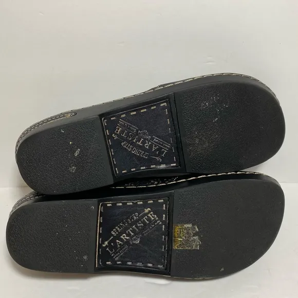 L'Artiste by Spring Step Mamata Black and Tan Mary Jane Shoes Size EU 40 US 9
