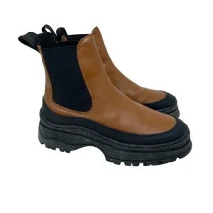 LAST Trail Chelsea Boots Leather/Rubber Foxing Tan Platform Size 36 US 5.5