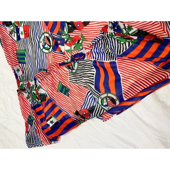 Lauren Ralph Lauren Multi Printed Shift Dress, Women’s Size 2, Nautical