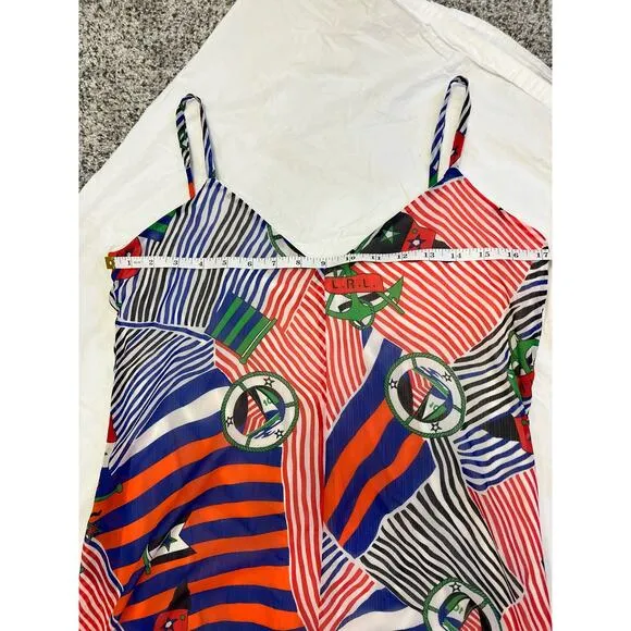 Lauren Ralph Lauren Multi Printed Shift Dress, Women’s Size 2, Nautical